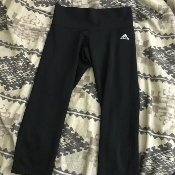 Adidas Crop Workout Leggings - Picture 1 of 2